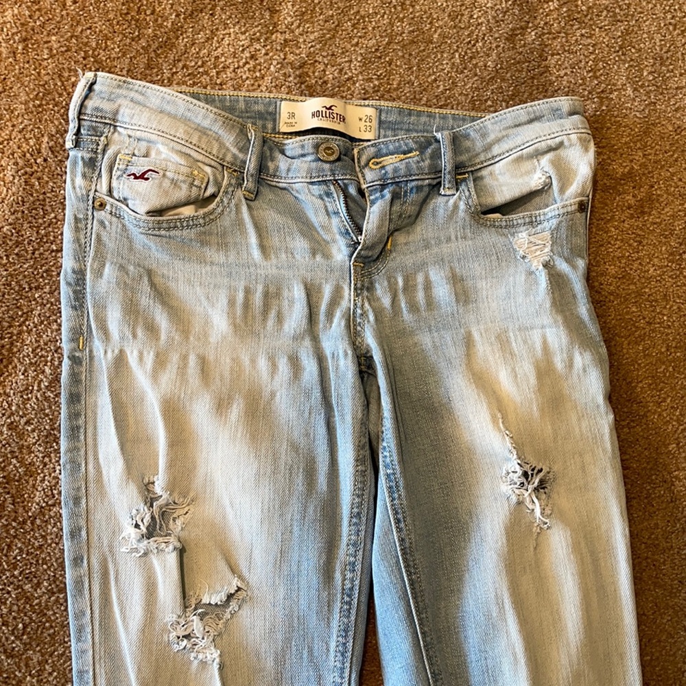 Hollister low rise distressed jeans